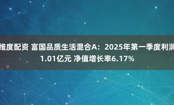 维度配资 富国品质生活混合A：2025年第一季度利润1.01亿元 净值增长率6.17%