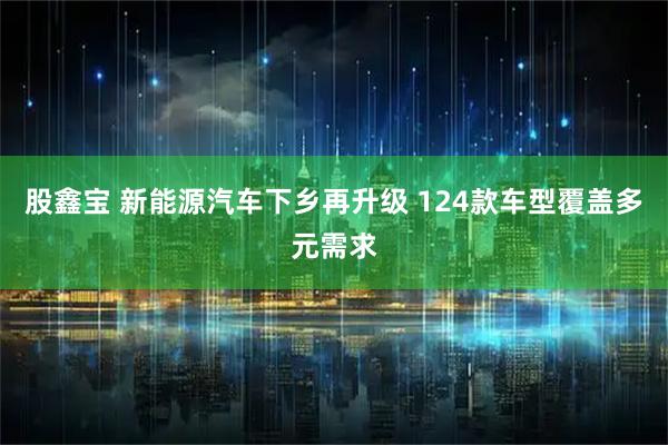 股鑫宝 新能源汽车下乡再升级 124款车型覆盖多元需求