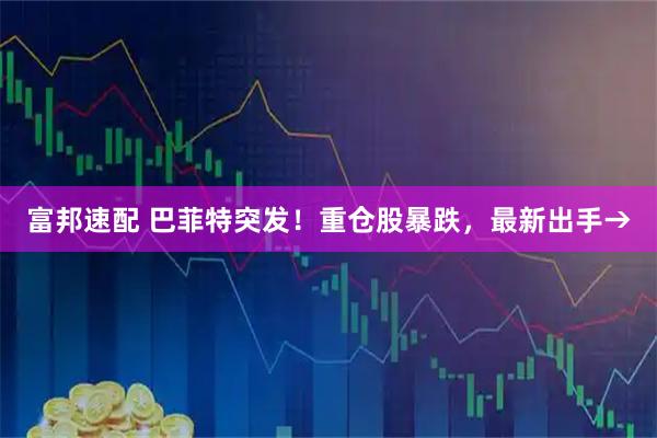 富邦速配 巴菲特突发！重仓股暴跌，最新出手→